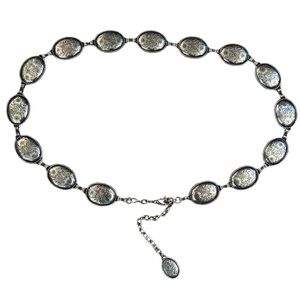 Tony Lama Nicole Concho Hip Belt Antiqued Floral Filigree Adjustable 39”-45”